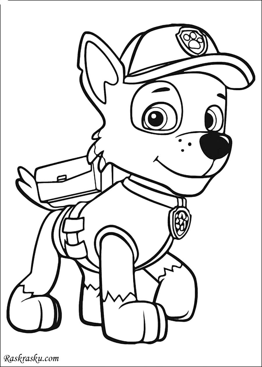 Раскраска Рокки щенячий патруль